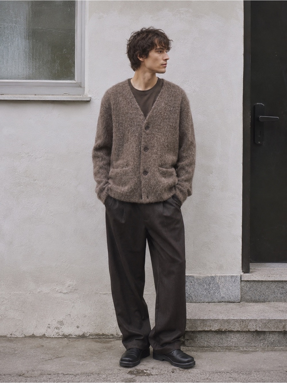 Our Legacy Mole Grey Mohair Button Cardigan Sweater - Gray Size 44EU